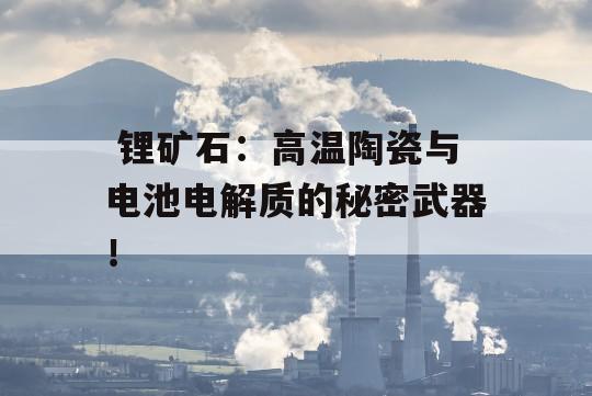  锂矿石：高温陶瓷与电池电解质的秘密武器！