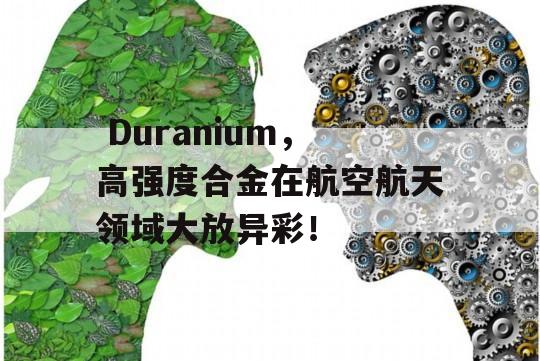  Duranium，高强度合金在航空航天领域大放异彩！