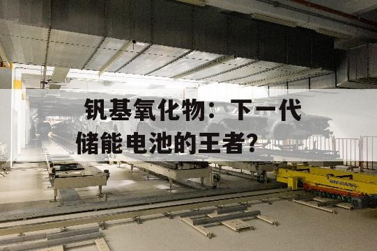  钒基氧化物：下一代储能电池的王者？