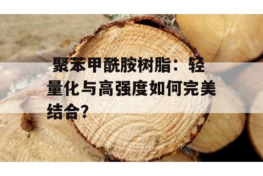  聚苯甲酰胺树脂：轻量化与高强度如何完美结合？