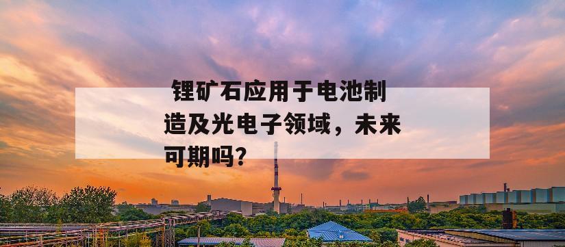  锂矿石应用于电池制造及光电子领域，未来可期吗？