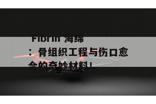  Fibrin 海绵：骨组织工程与伤口愈合的奇妙材料！