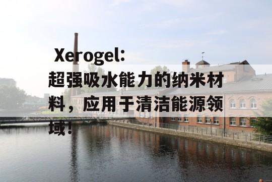  Xerogel: 超强吸水能力的纳米材料，应用于清洁能源领域！