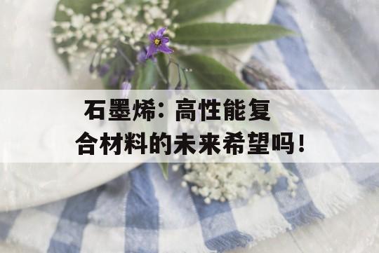  石墨烯: 高性能复合材料的未来希望吗！